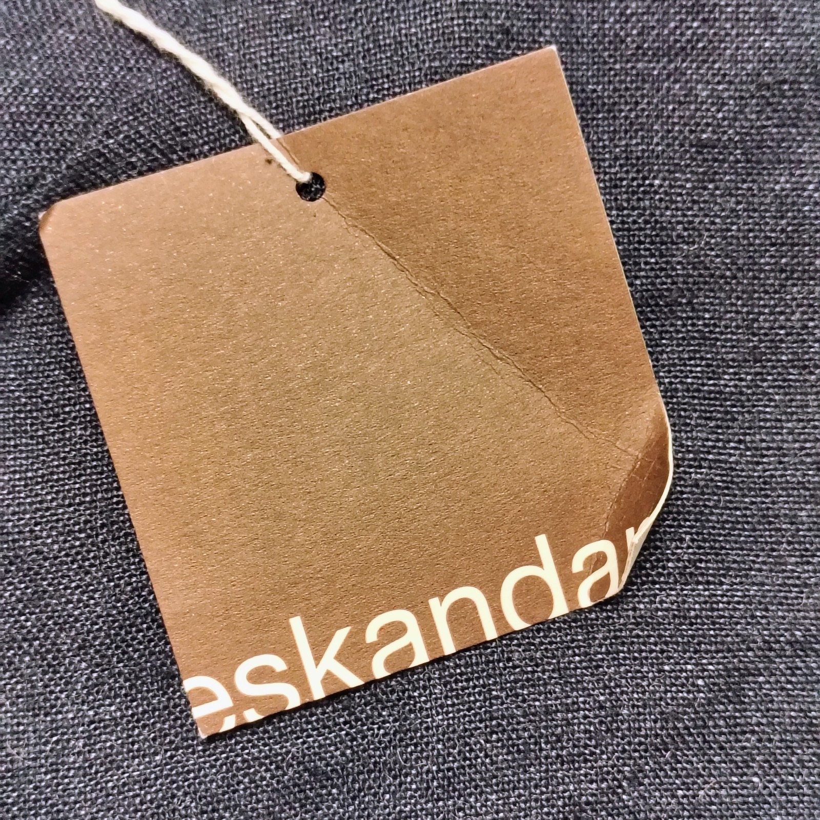 Vintage ESKANDAR Shirt Jacket Women 0 Blue Mandarin Collar Button Linen Shacket