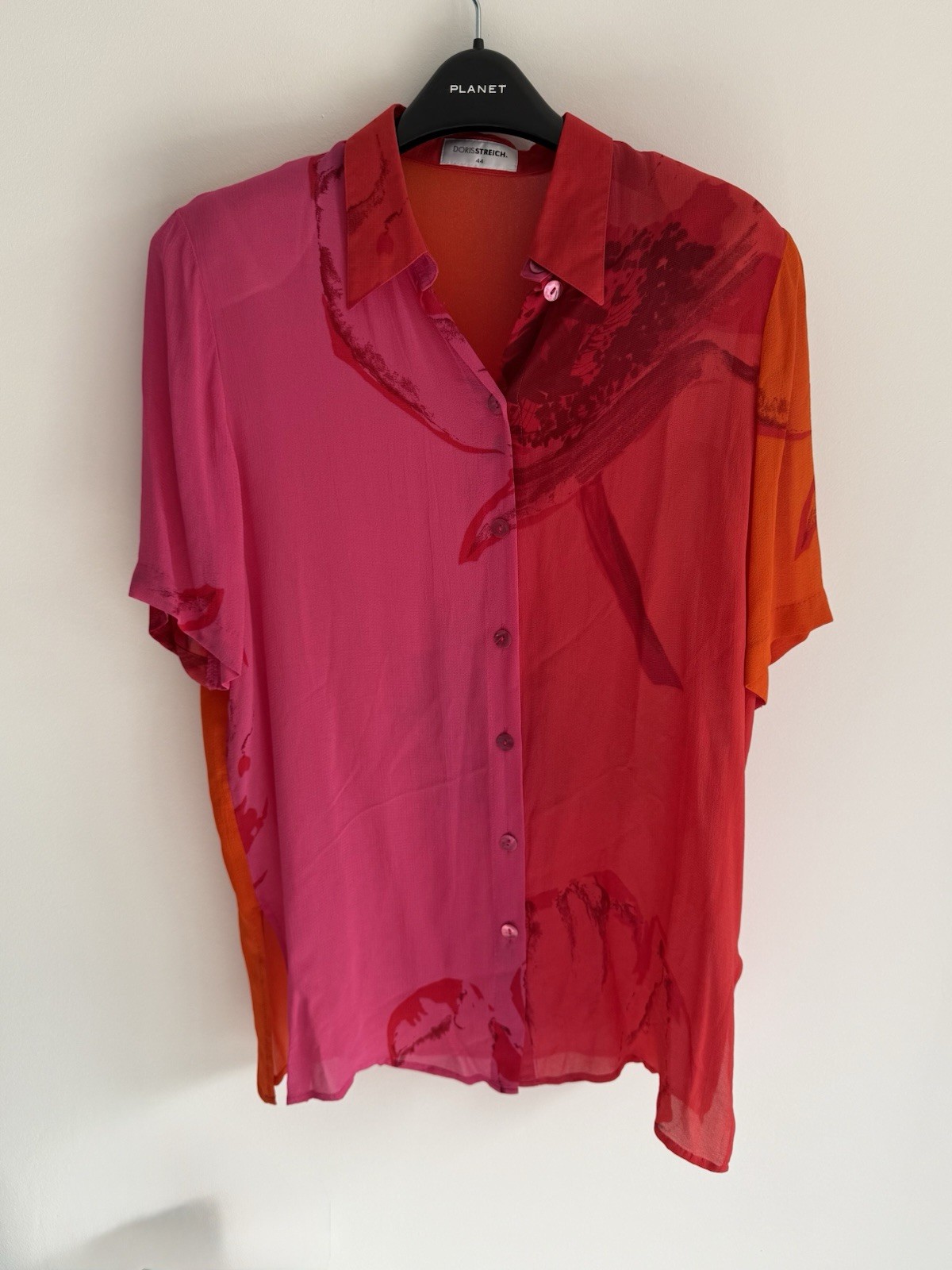 Pink, red / orange Doris Streich floral top 44/16