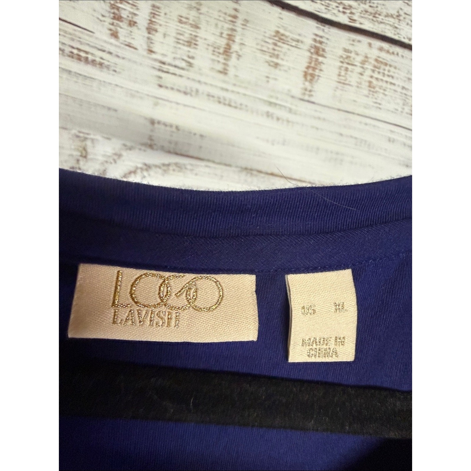 Logo Lavish by Lori Goldstein Embroidered Tunic Top XL