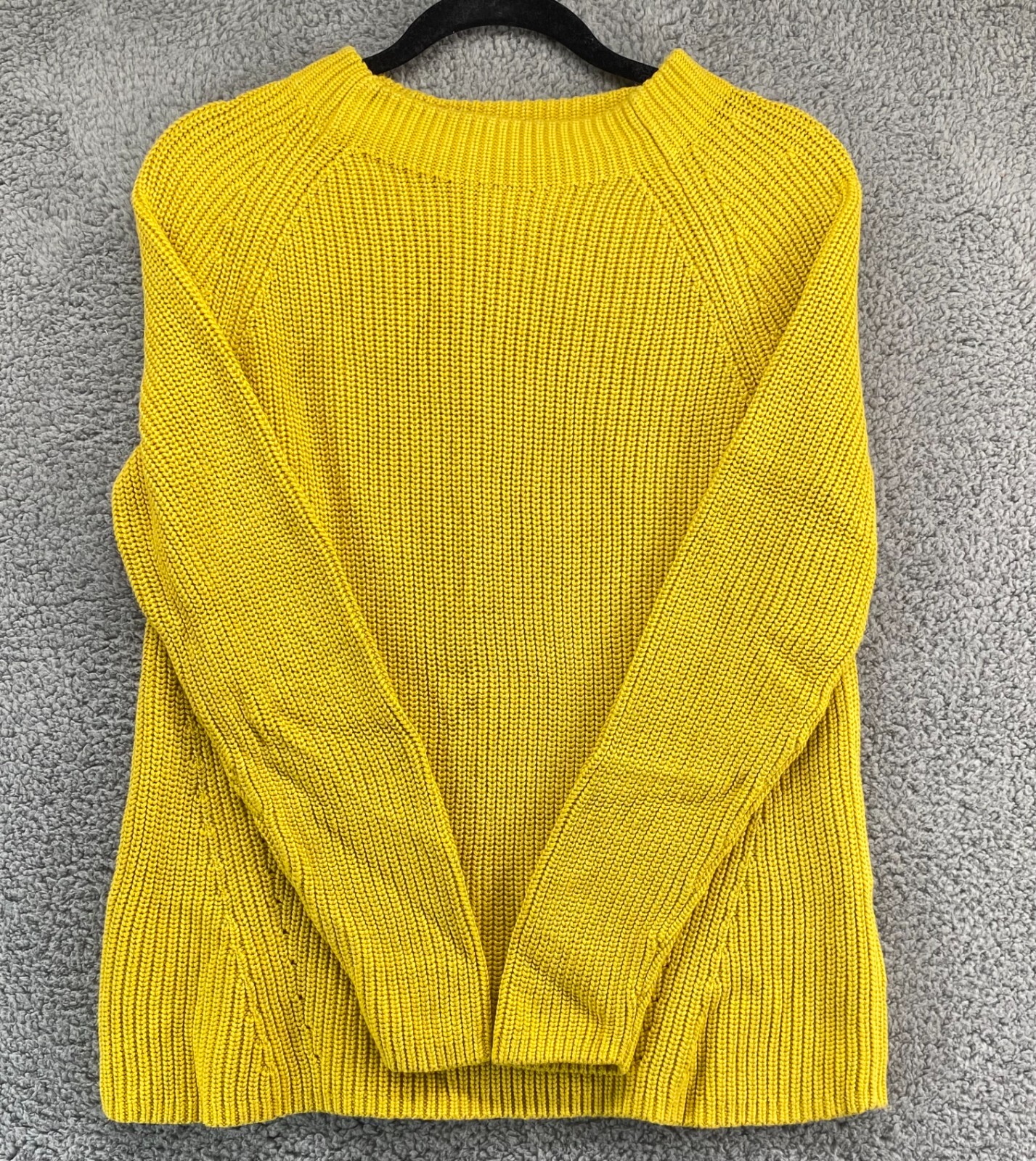 $50 New Lands’ End Women’s LS Fine Gauge Shaker Funnel Neck Sweater Yellow L/P