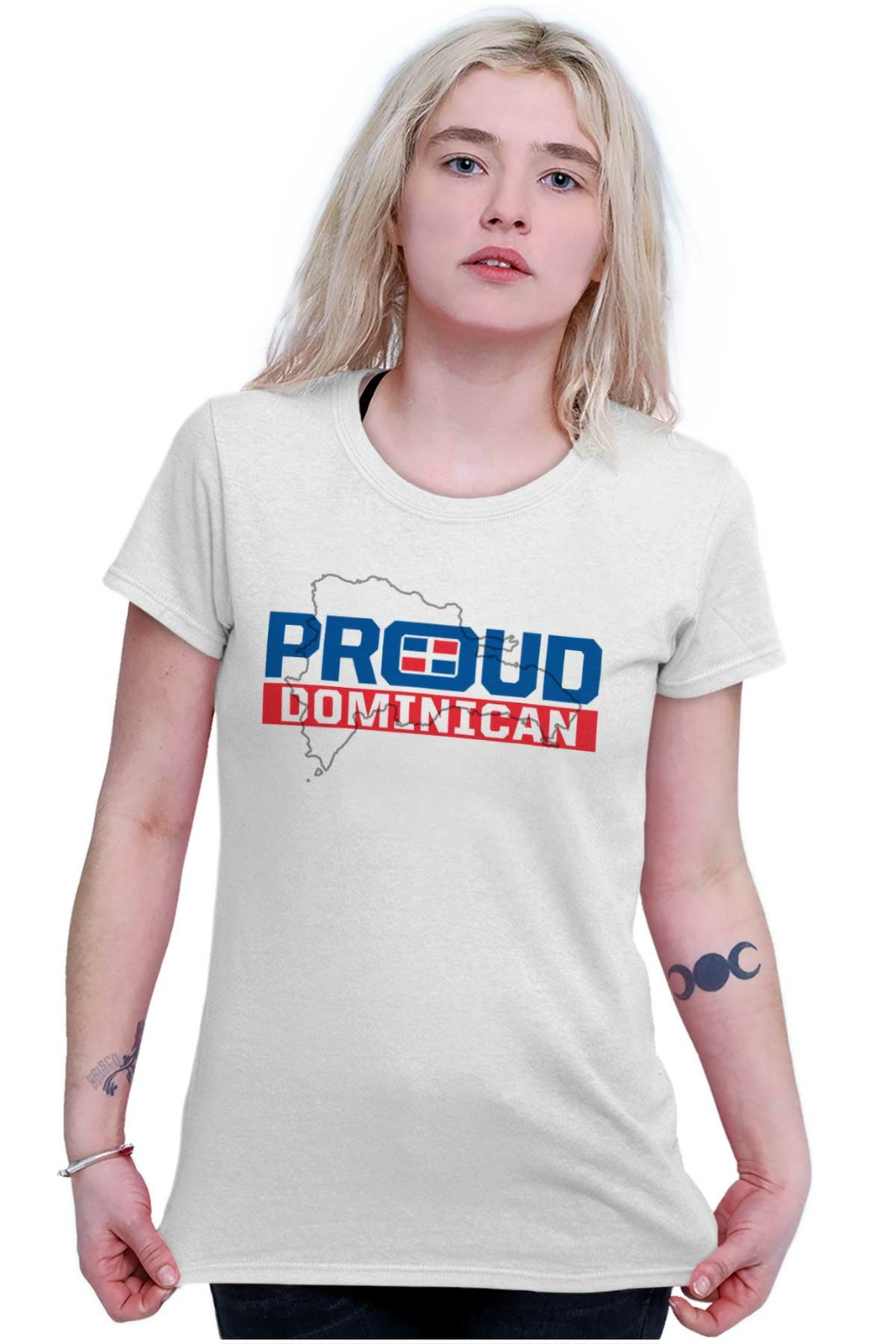 Proud Dominican Republic Flag Colors Pride Graphic T Shirts for Women T-Shirts