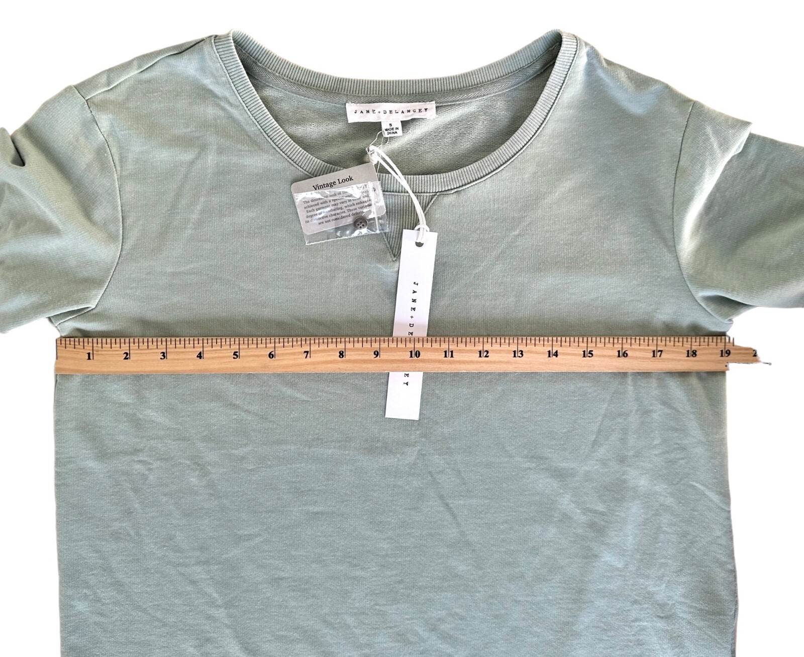 Jane and Delancey Women’s Vintage Look Blouse Top Cotton Blend Size S Sage