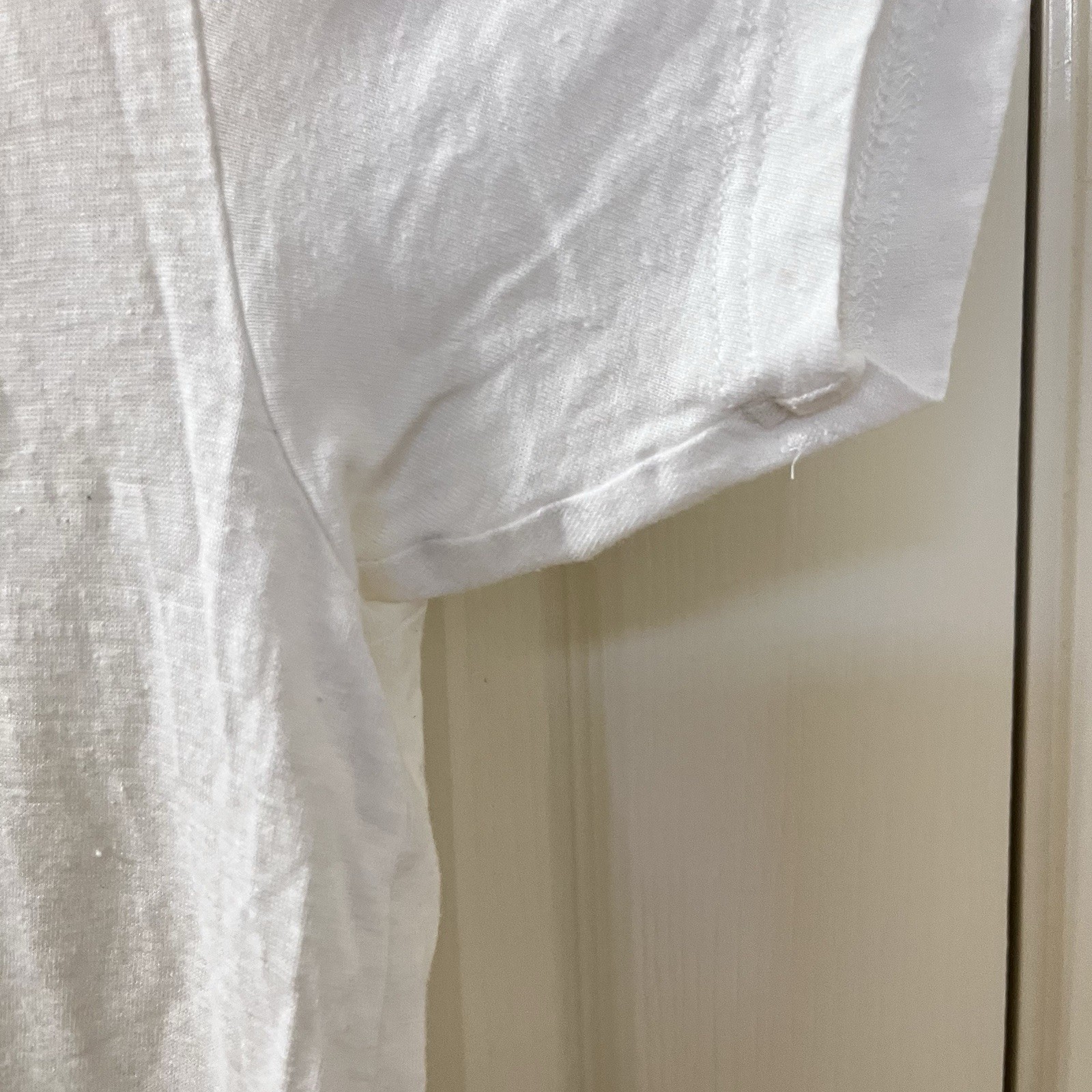 Isabel Marant Étoile V-Neck Short Sleeve Top 100% Linen Off-White Women’s Large