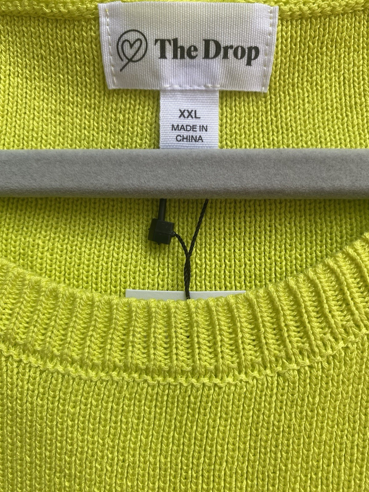 The Drop NWT Sulphur Spring Sleeveless Knit Top Neon Green Yellow Size XXL