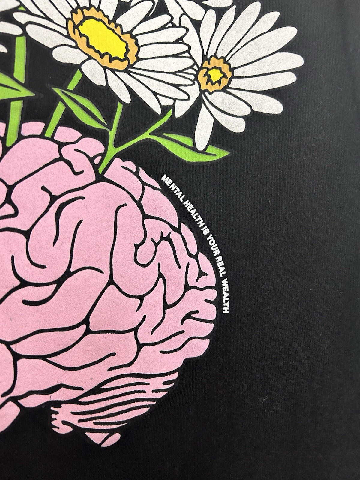 Primitive Womens Medium Black Graphic Mental Health T-Shirt