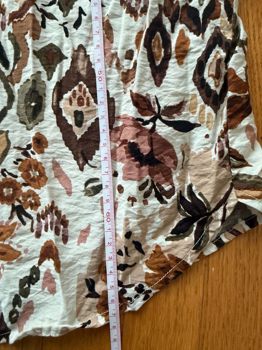 Maison d’Amélie Paris Floral Boho Pattern Long Sleeve Button-Down Blouse Size L
