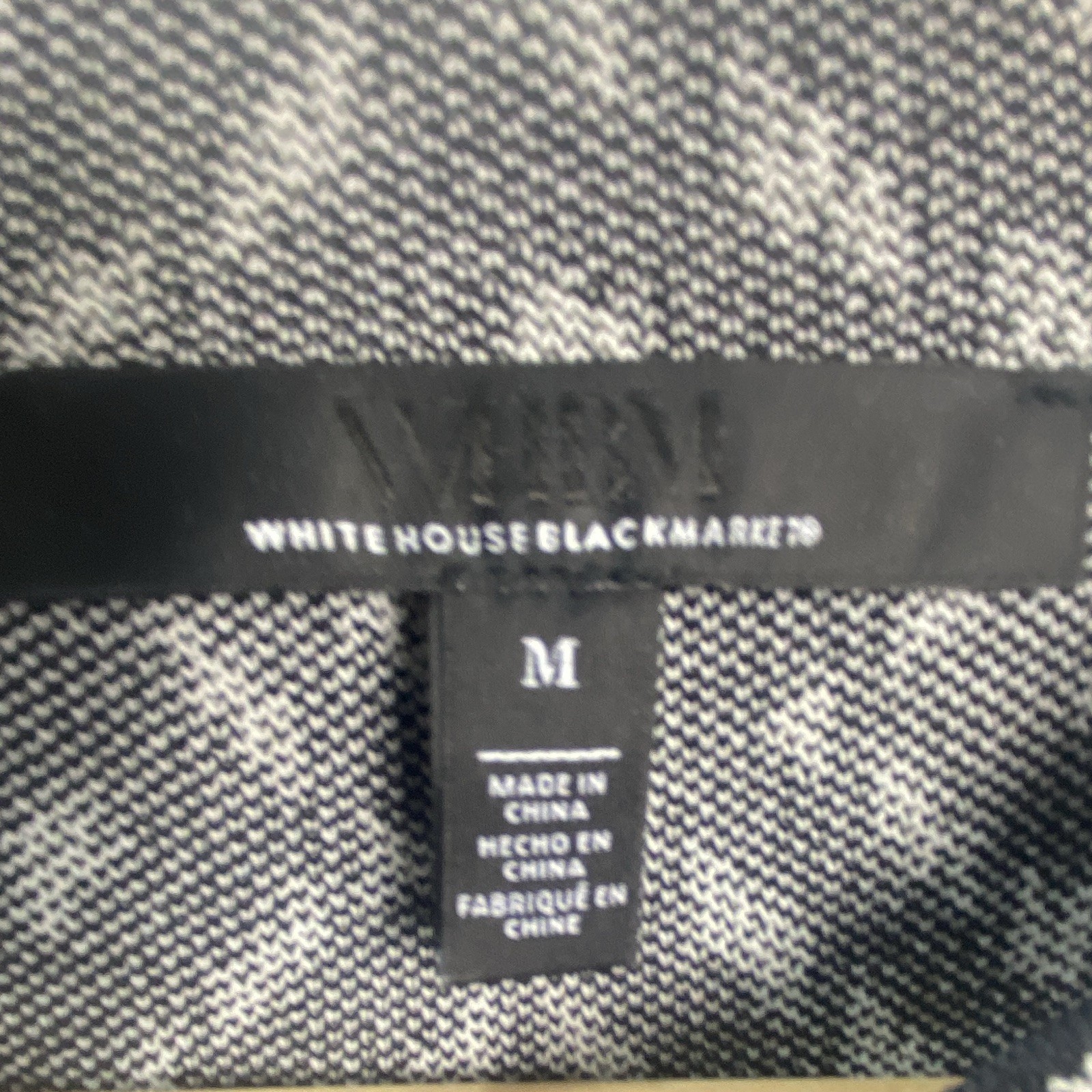 White House Black Market Women’s M Black/White Geometric Knit Crew Neck Tank