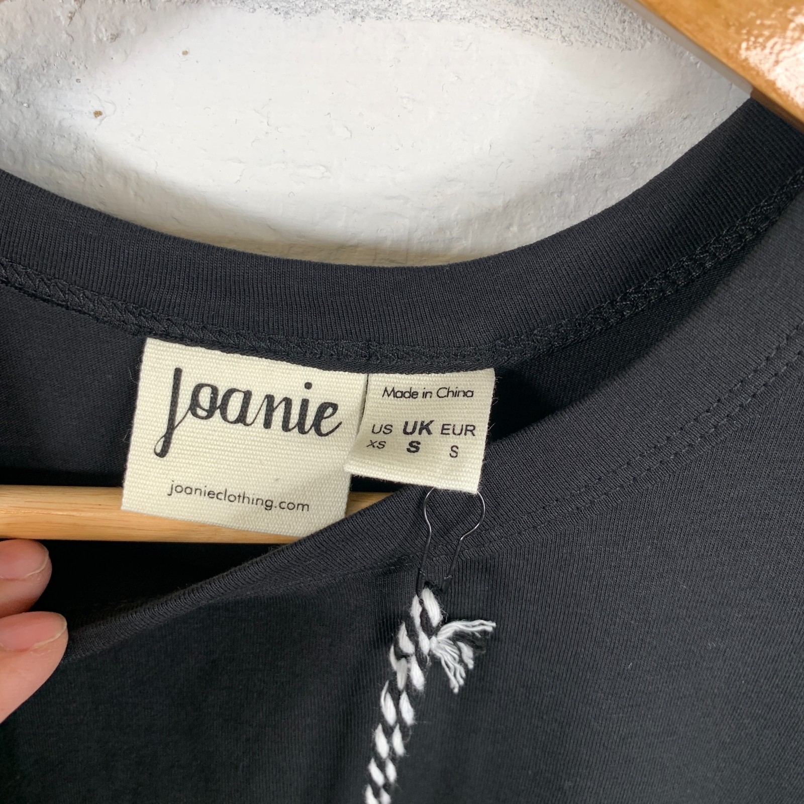Joanie T-Shirt Womens Size Small Black Organic Cotton Ravenous Hungry Eyes Top