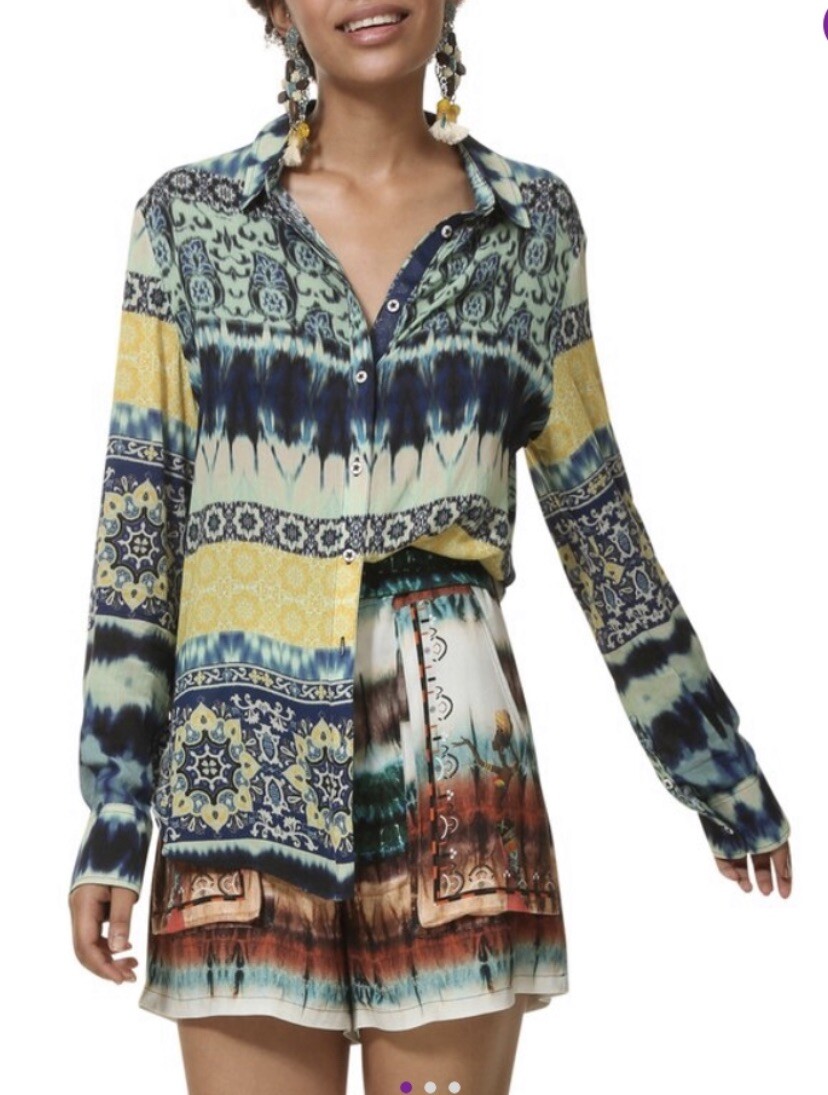 desigual shirt womens NWT size XL multicolor