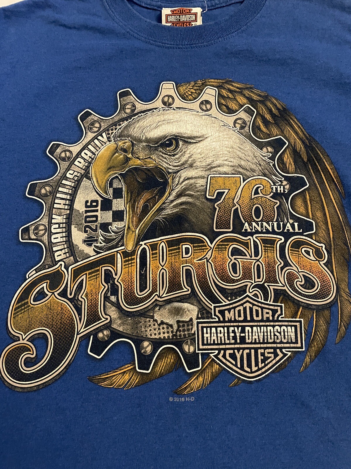 Harley Davidson Shirt Womens Small 76th Annual 2016 Sturgis Black Hills Rally