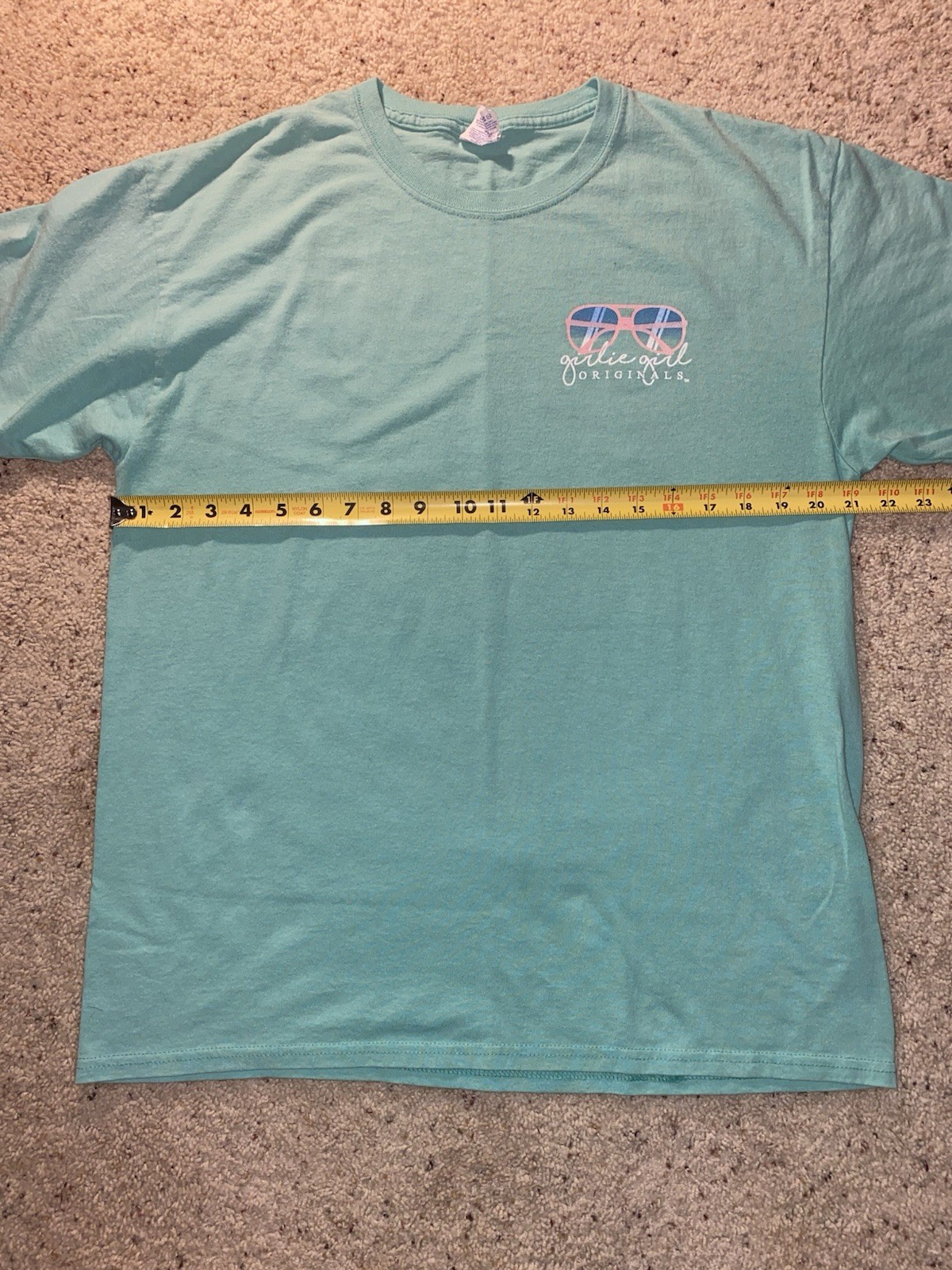 Women’s Good Times And Tan Lines Summer Beach Tee Size Large Sea Green Shirt