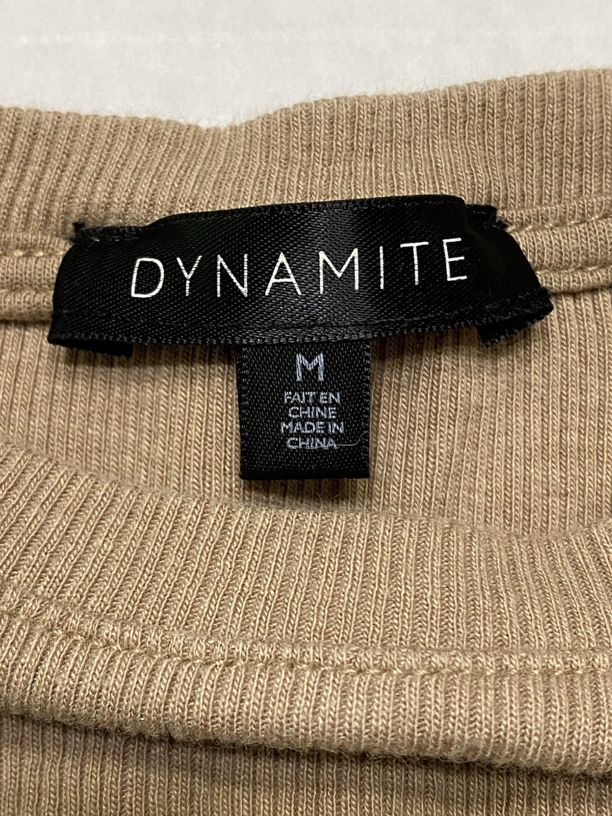 Long Sleeve Open Back Cropped Top Dynamite Ladies Brown M