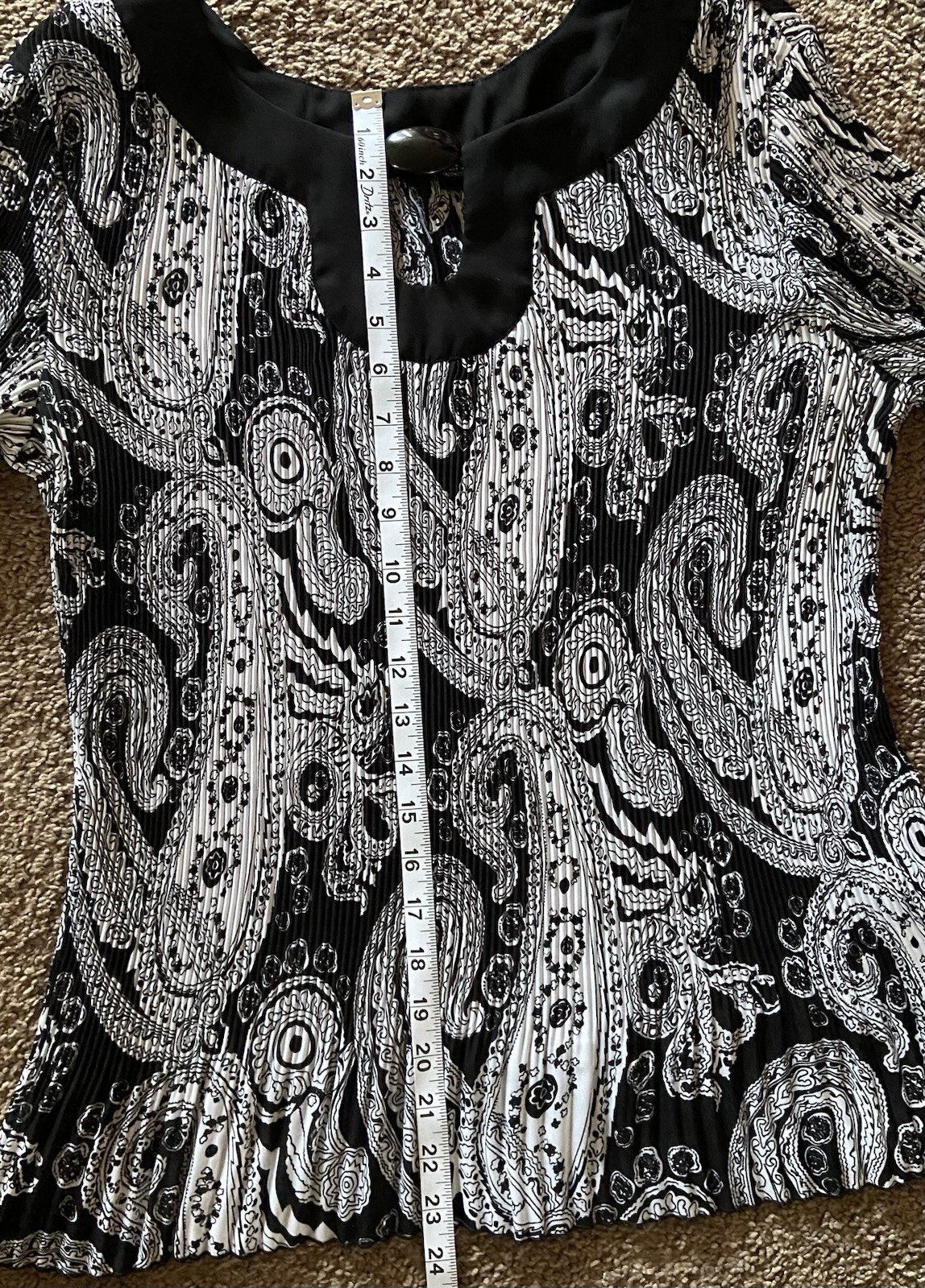 VTG Essentials by Milano Women’s XL Plisse Paisley Blouse/Top Y2K Whimsigoth 90s