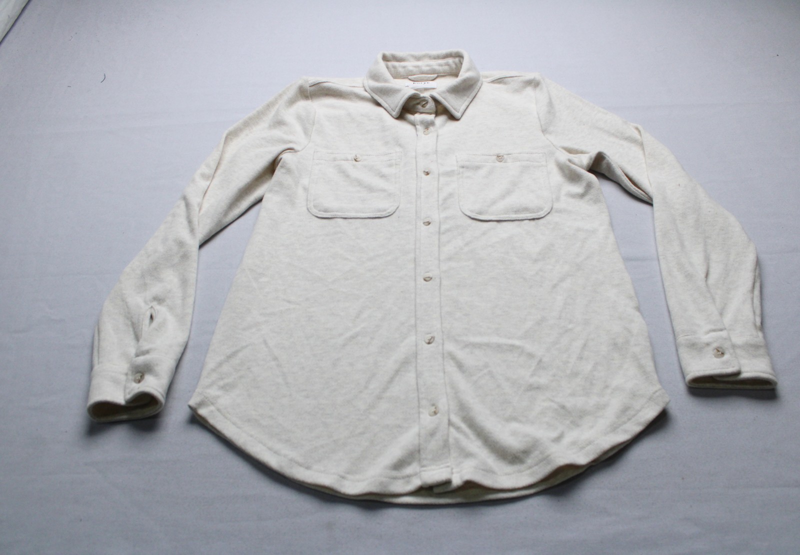 Korye Women’s Solid Soft Long Sleeve Button Up Shirt WR4 Heather Oatmeal Small
