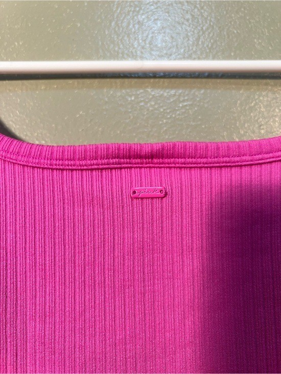 Victoria’s Secret PINK Women’s Sz XL Seamless Rib Short-Sleeve Crop Top Hot Pink