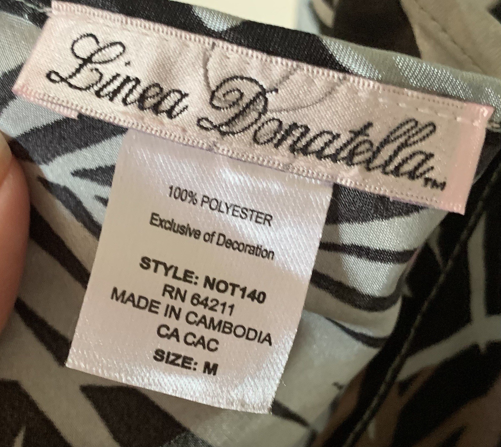 Linea Donatella Cami Woman Sz Medium Floral Lace Trim Adjustable Y2K