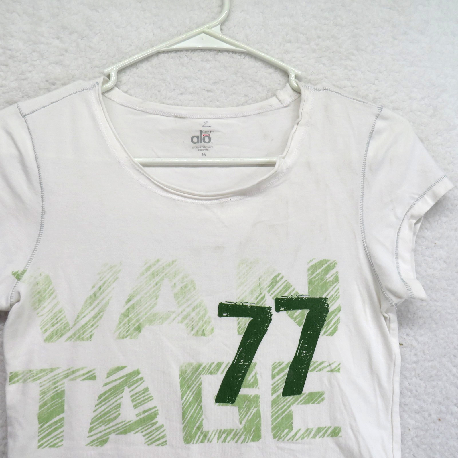 Coca Cola Shirt Womens Medium White Alo Vantage 77 Graphic Tee Bamboo