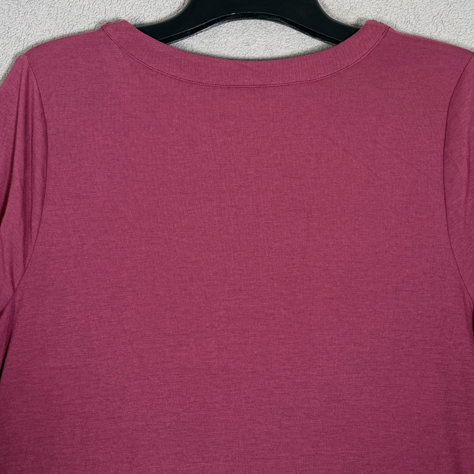 Catherines Pink Studded Split Notch Neck Knit Tunic Top 3/4 Sleeve 0X 14/16W NWT
