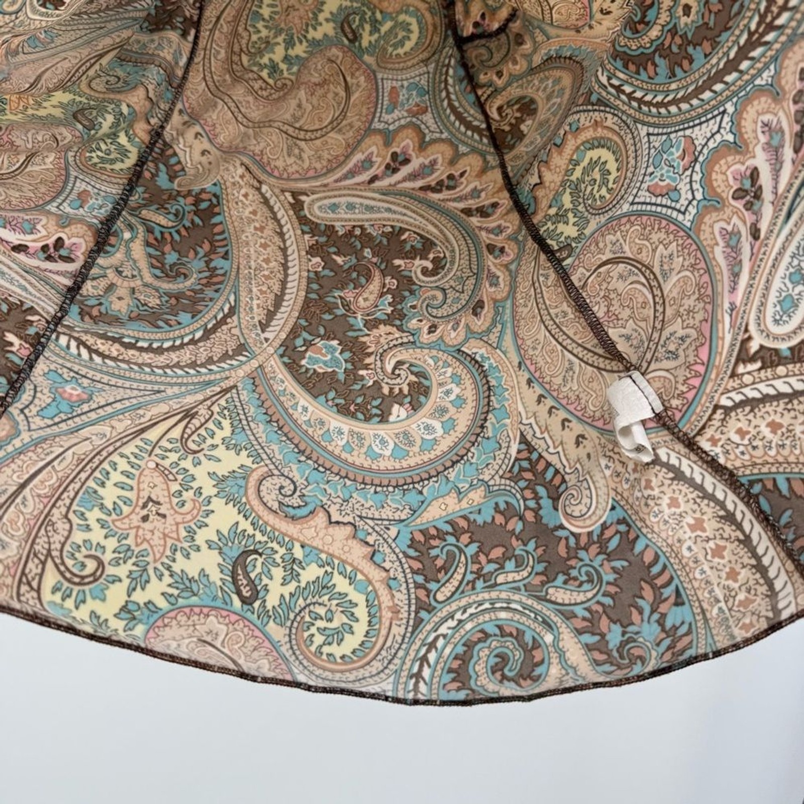 Ginger G Multicolor Brown Paisley Shimmer Top Sheer Y2k Size Small Retro