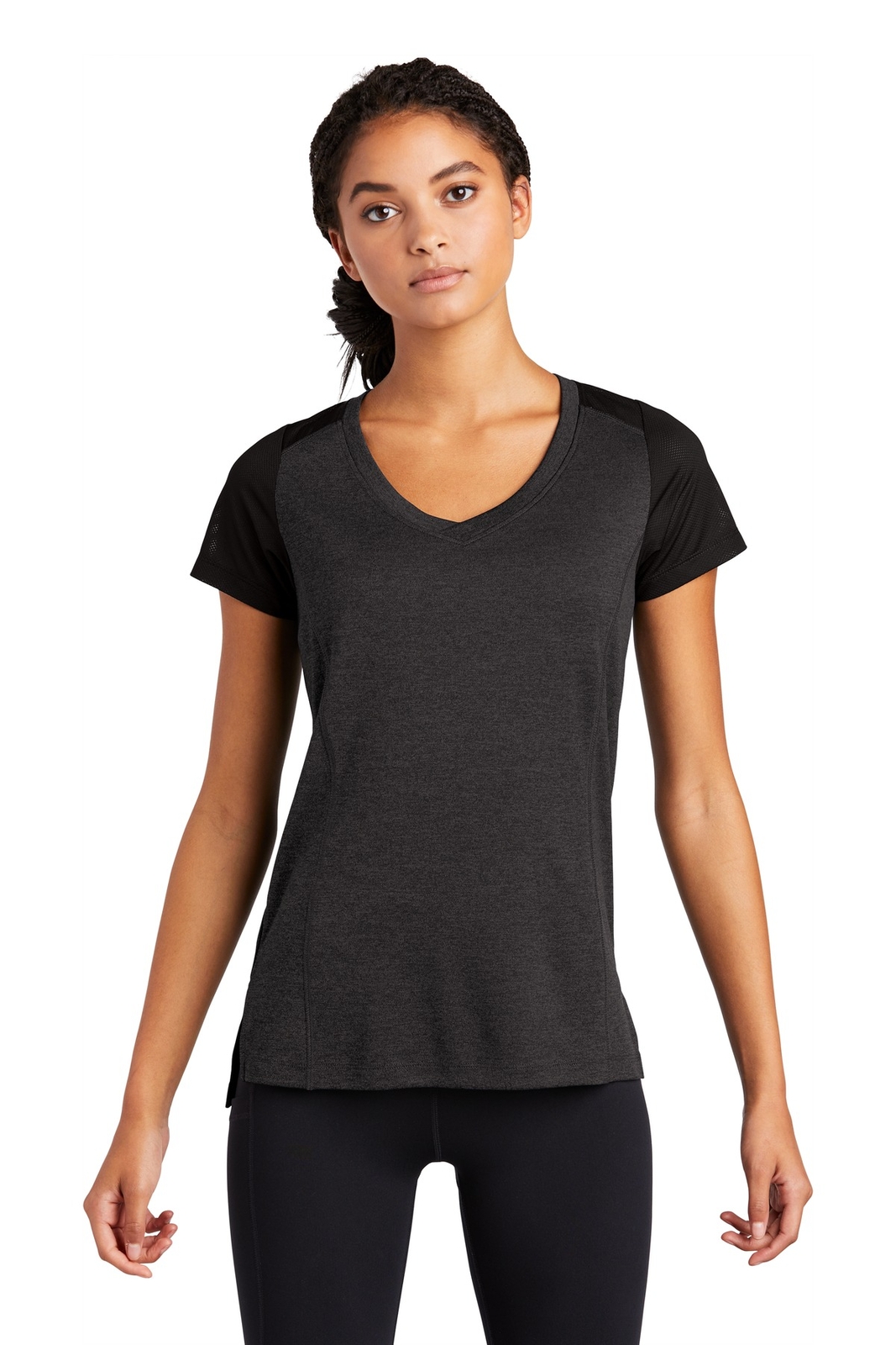 Sport-Tek Womens Short Sleeve Moisture Wicking Endeavor V Neck T-Shirt LST465