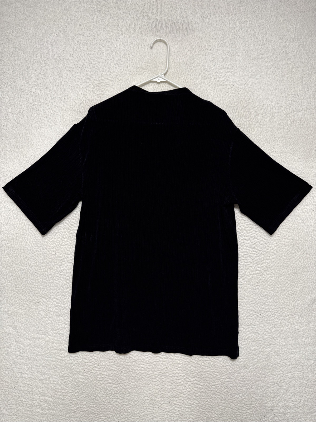 Lattelier Black Elbow Length Sleeve Top High Low Hem Women’s Size M