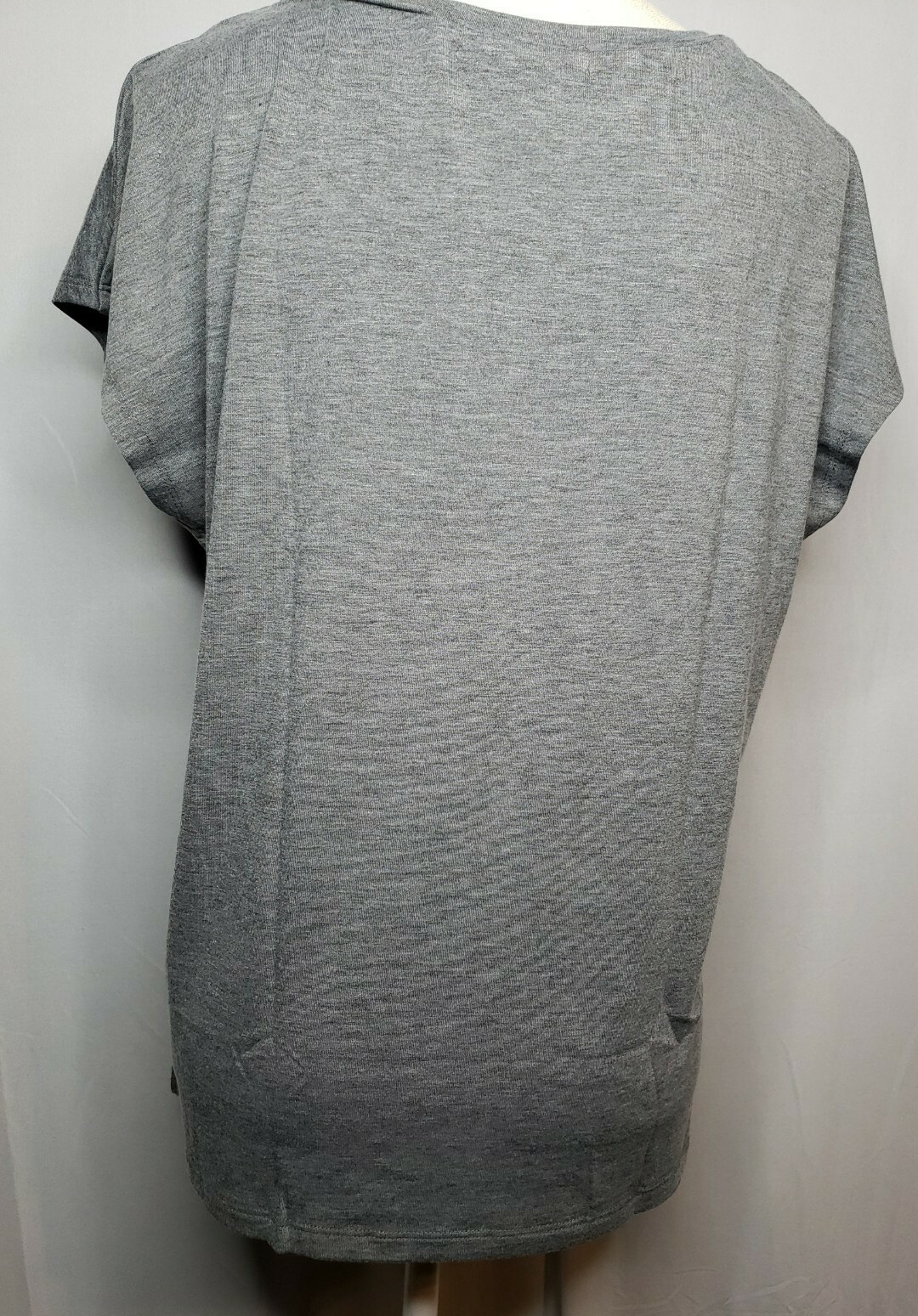 MIROL Women’s Short Sleeve Tunic Top Basic Loose T-Shirt Grey Medium NWTS