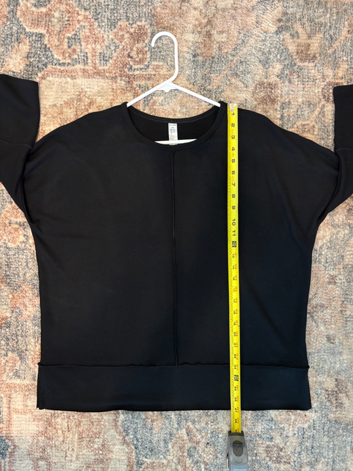 Spanx #50171R Women’s Dolman 3/4-Sleeve Perfect Length Shirt Top M Very Black
