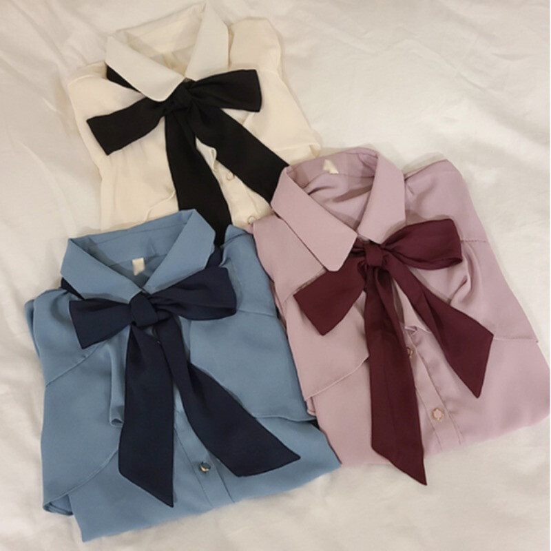 New Sweet Lady Mori Girls Ruffles Tops Lolita Chiffon Blouses Bow Casual Shirts
