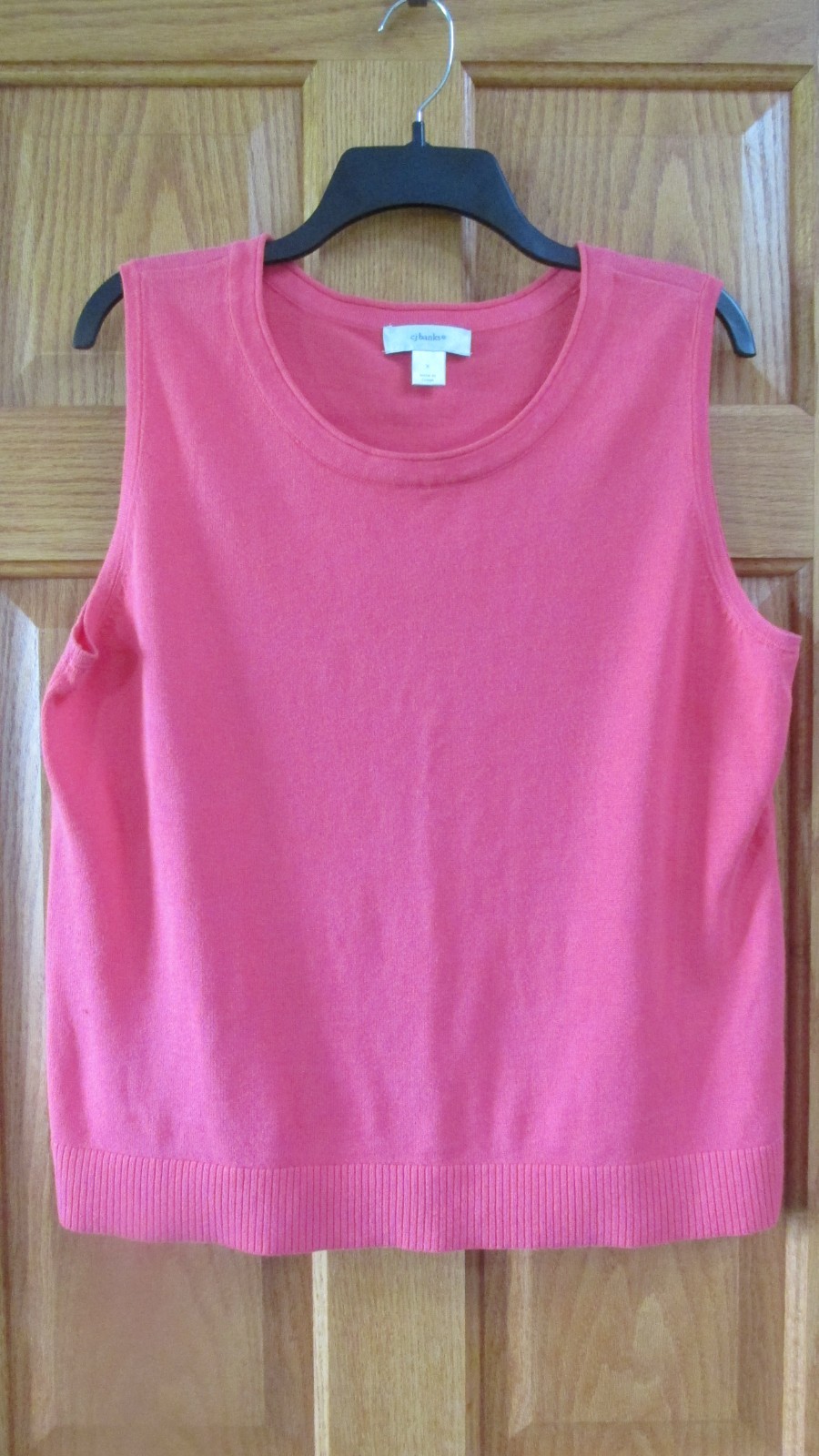 CJ Banks Women’s Wide Strap Coral Tank Top All Seasons Plus Size X Stretch