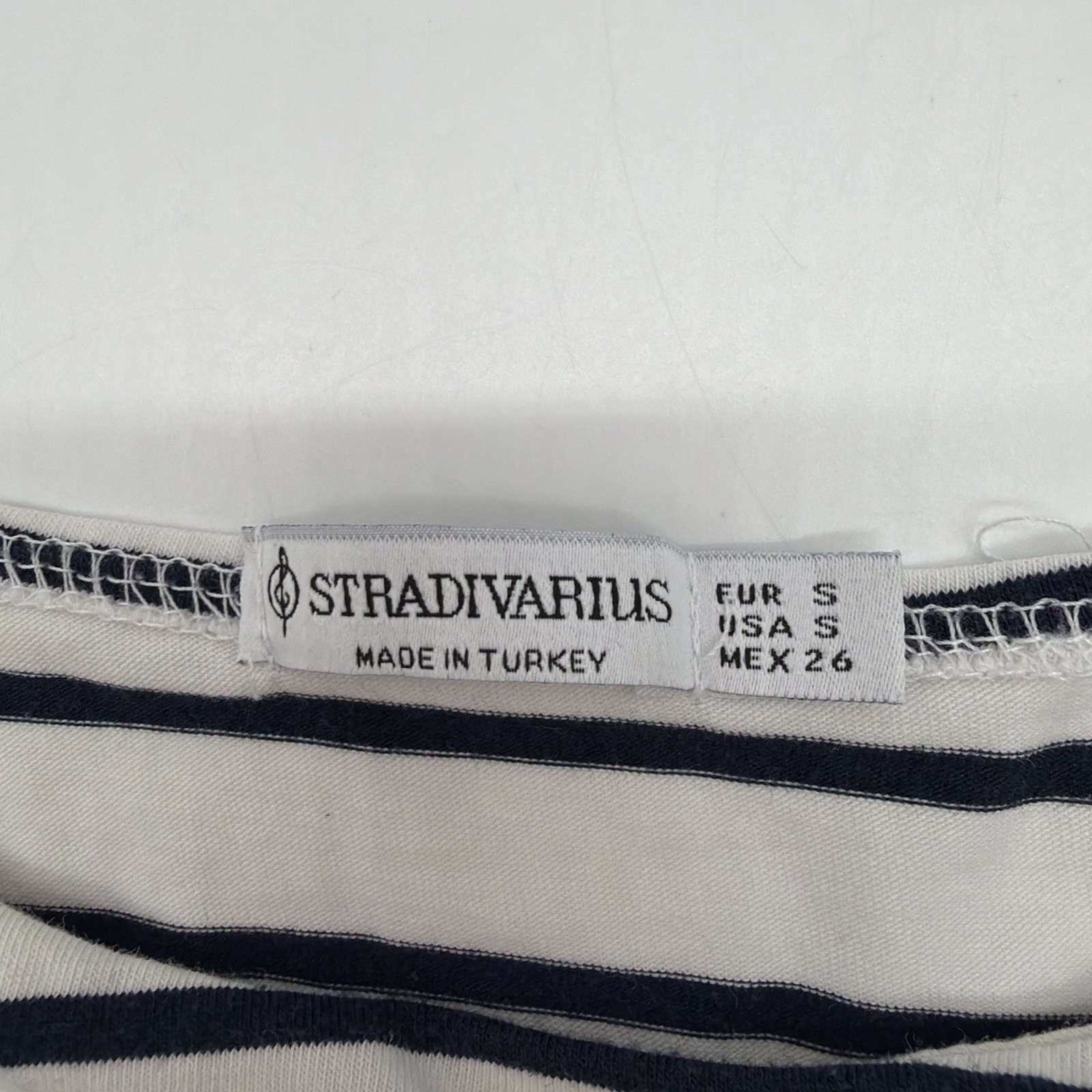 Stradivarius Cropped Top Women S Striped White & Black .#45441