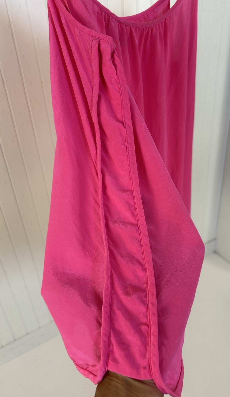 Juicy Couture Hot Pink 100% Silk Cami M Y2K Fairy Romantic Coquette Tank Top