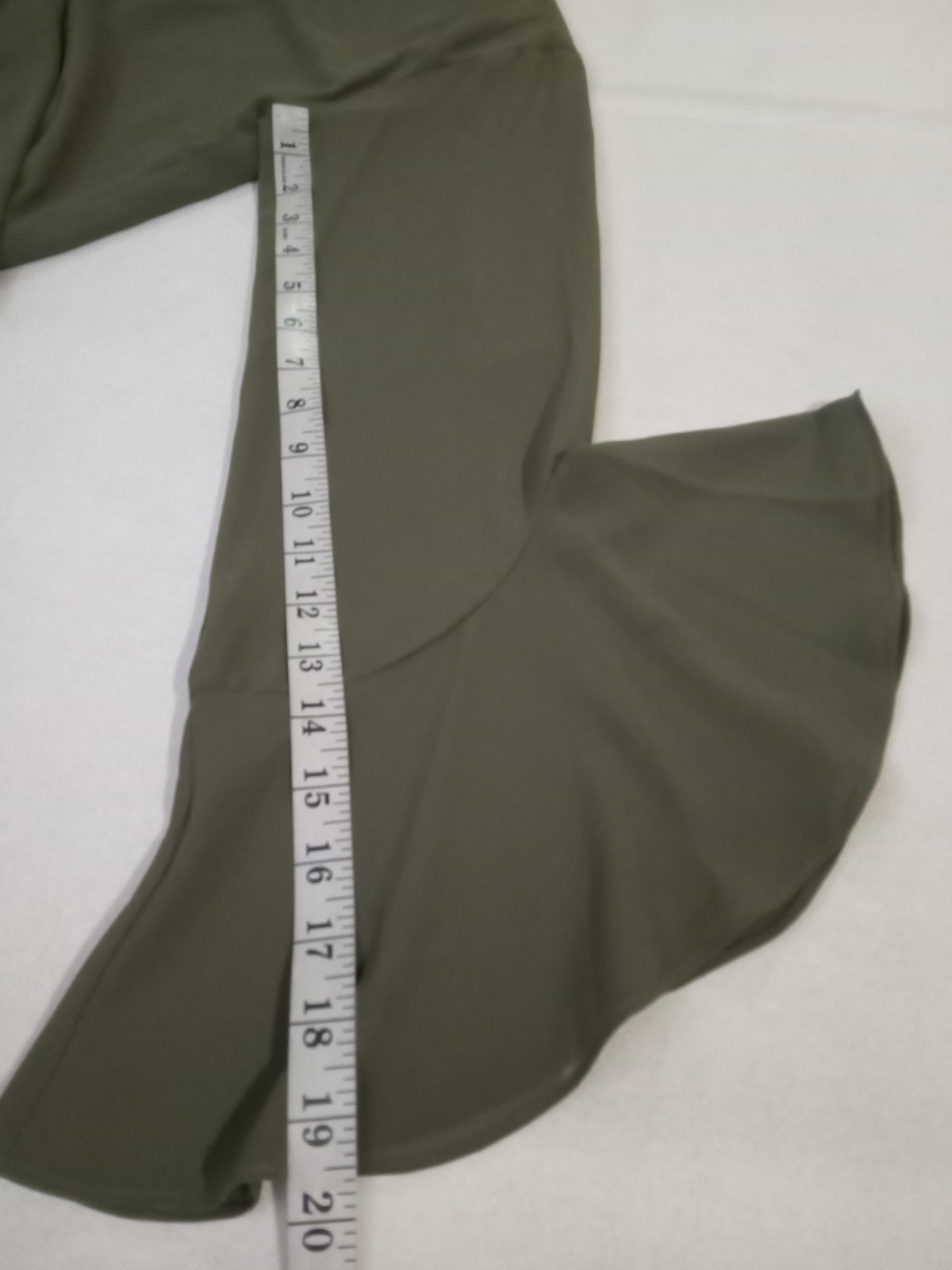 NEW Naked Zebra Womens Small High Neck Green Pullover Flutter Sleeve Top Bow Tie