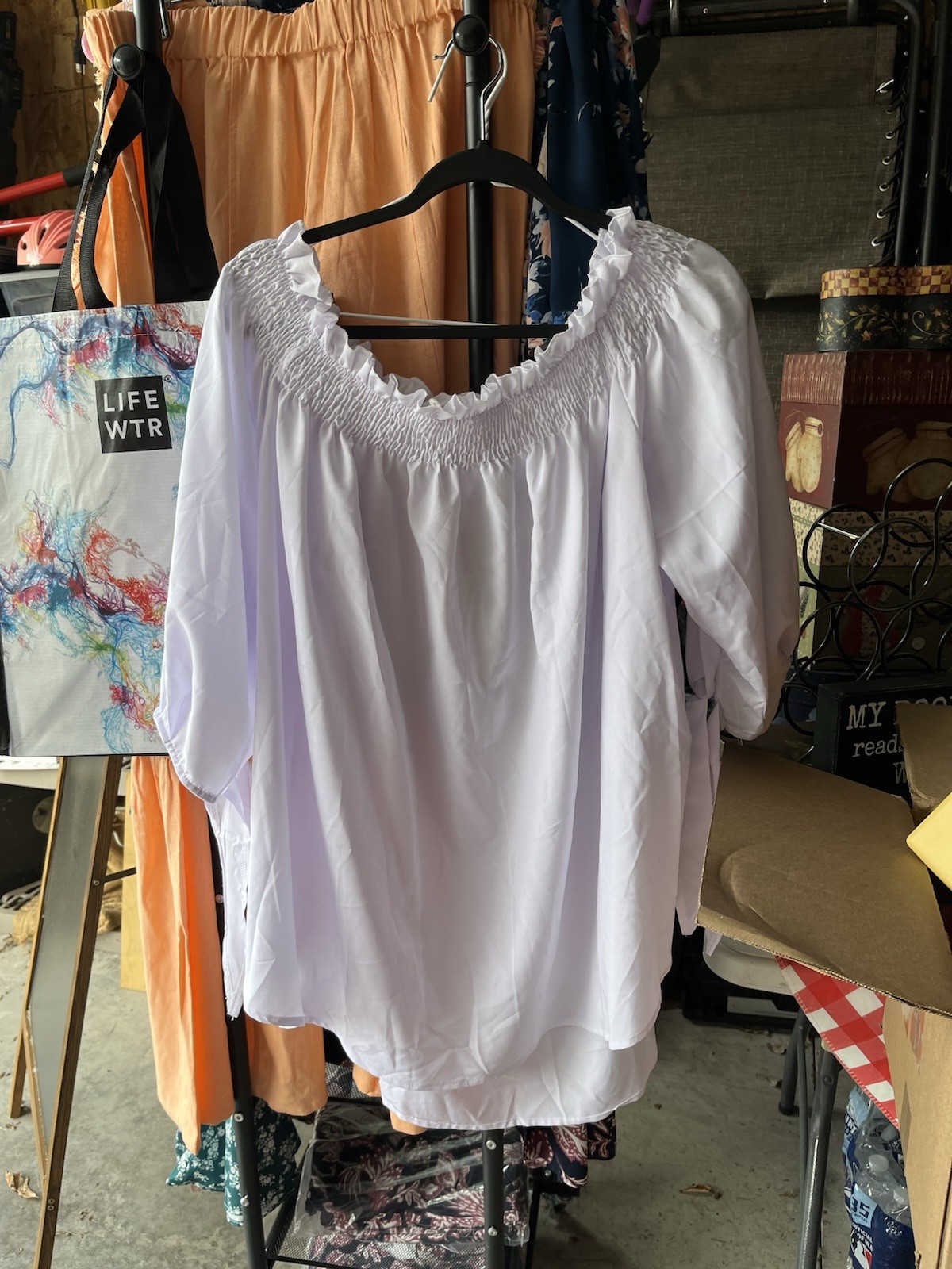 Zanzea XXXL Women’s White Shirt Tie at end of mid length sleeves