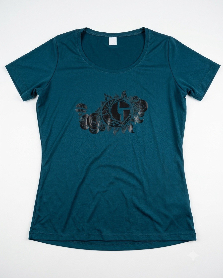 The Disco Biscuits Women’s Green Scoop Neck Short Sleeve Graphic Logo Tee, M