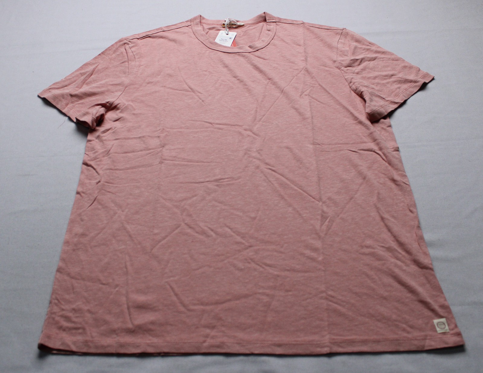 Marine Layer Women’s Relaxed Hemp Cotton Short Sleeve Tee EJ3 Rosette Size M/L