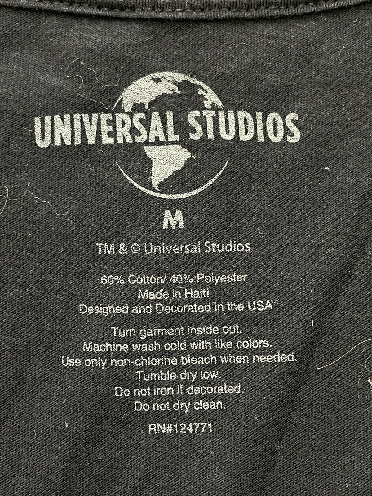 Universal Studios Hollywood Backlot Studio Tour Black T-Shirt Women’s MEDIUM