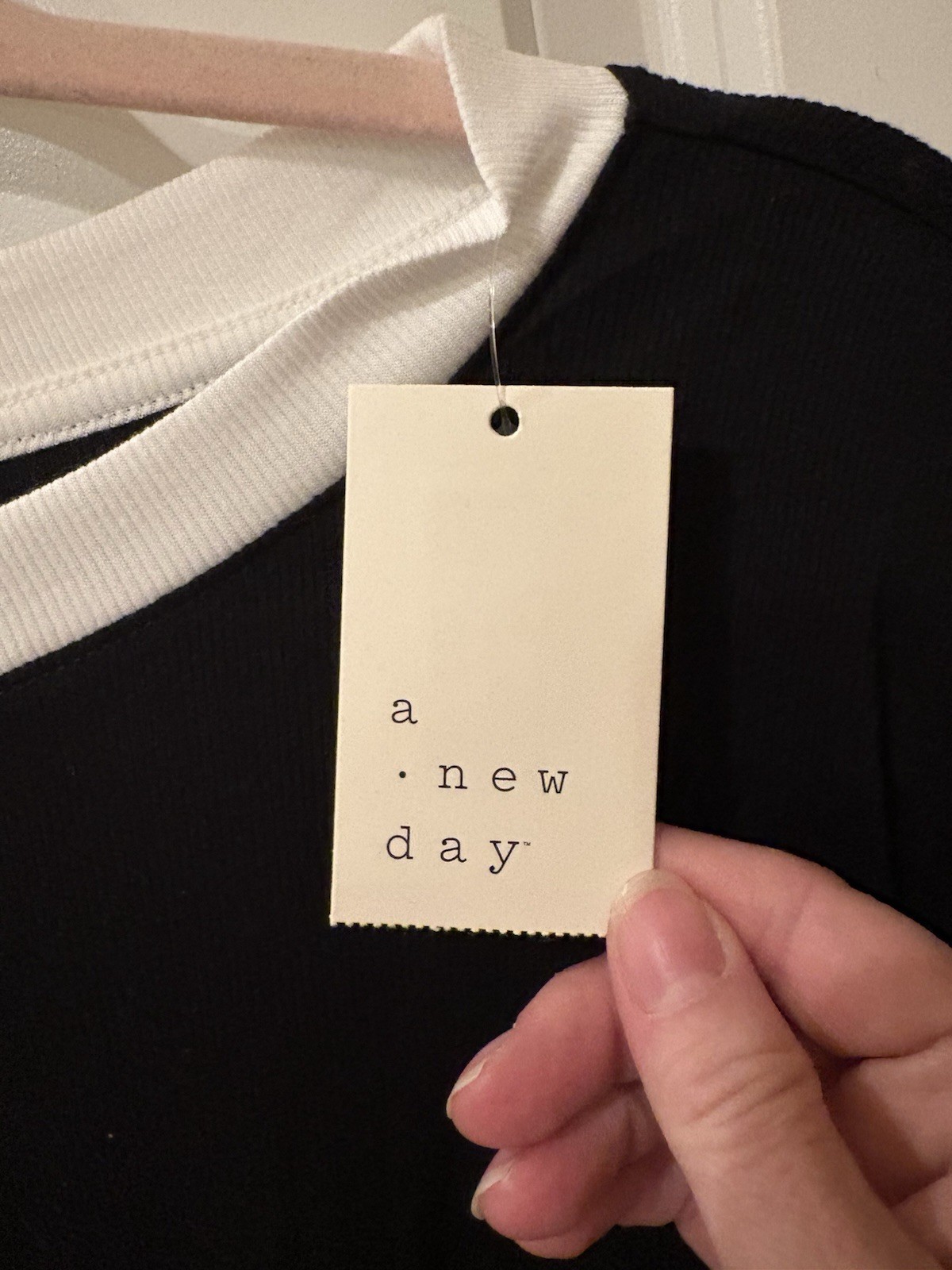 NWT A New Day Women’s XXL Black Crew Neck T-Shirt Cotton Blend Modal Tee NWT