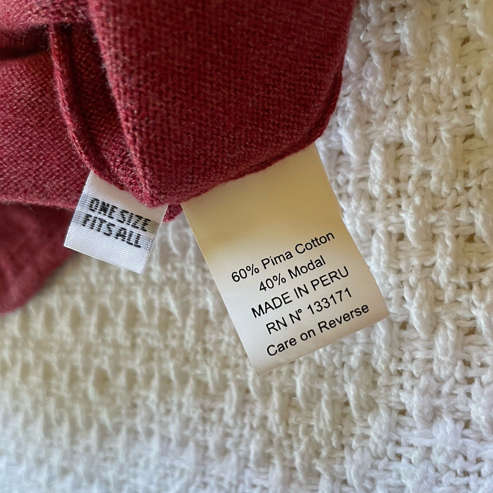 Planet By Lauren G One Size Cowl Neck Top Garnet Red Pima Blend Knit Lagenlook