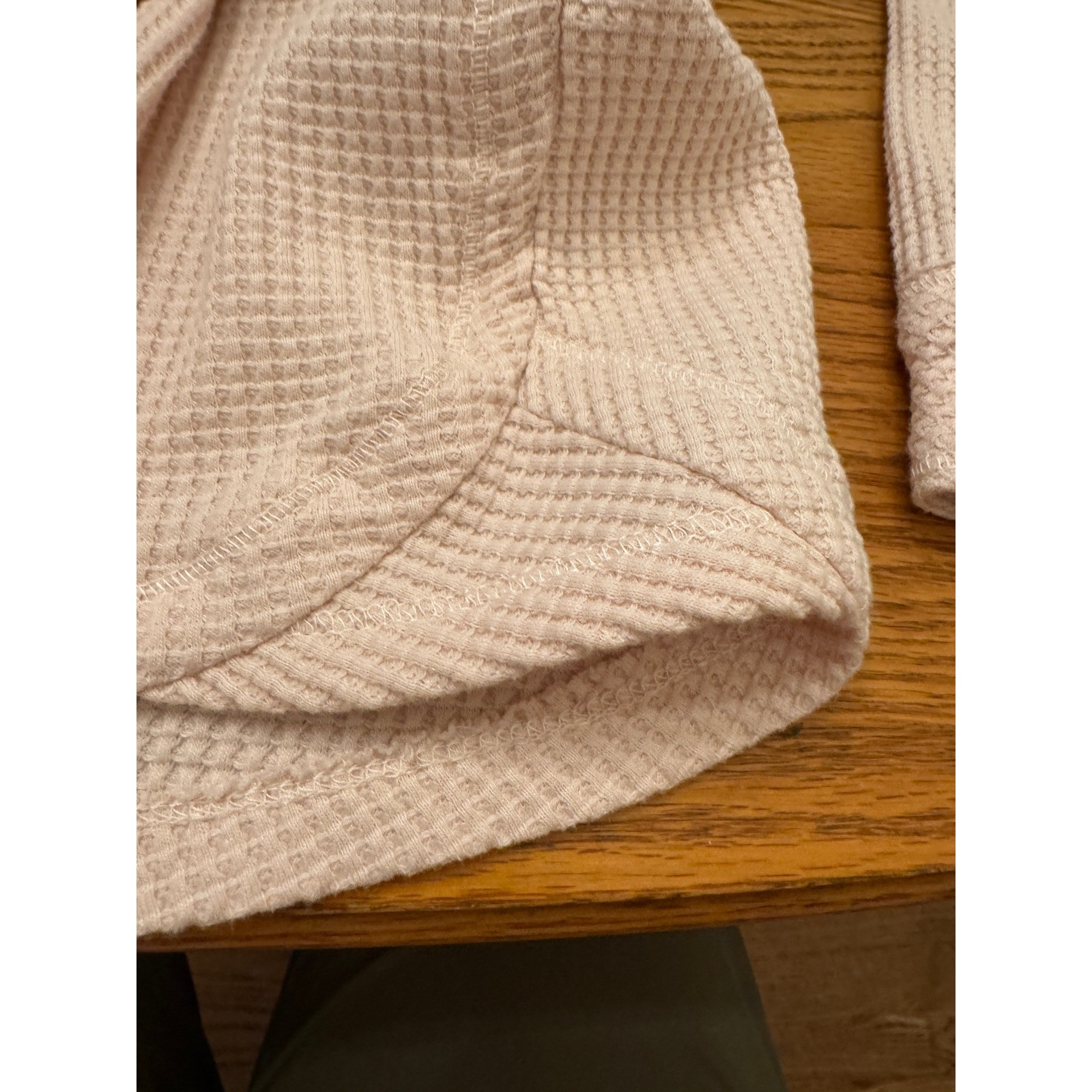 C&C California Womens 2X Pink Waffle Knit Cotton Button Down Shirt 89B02786P