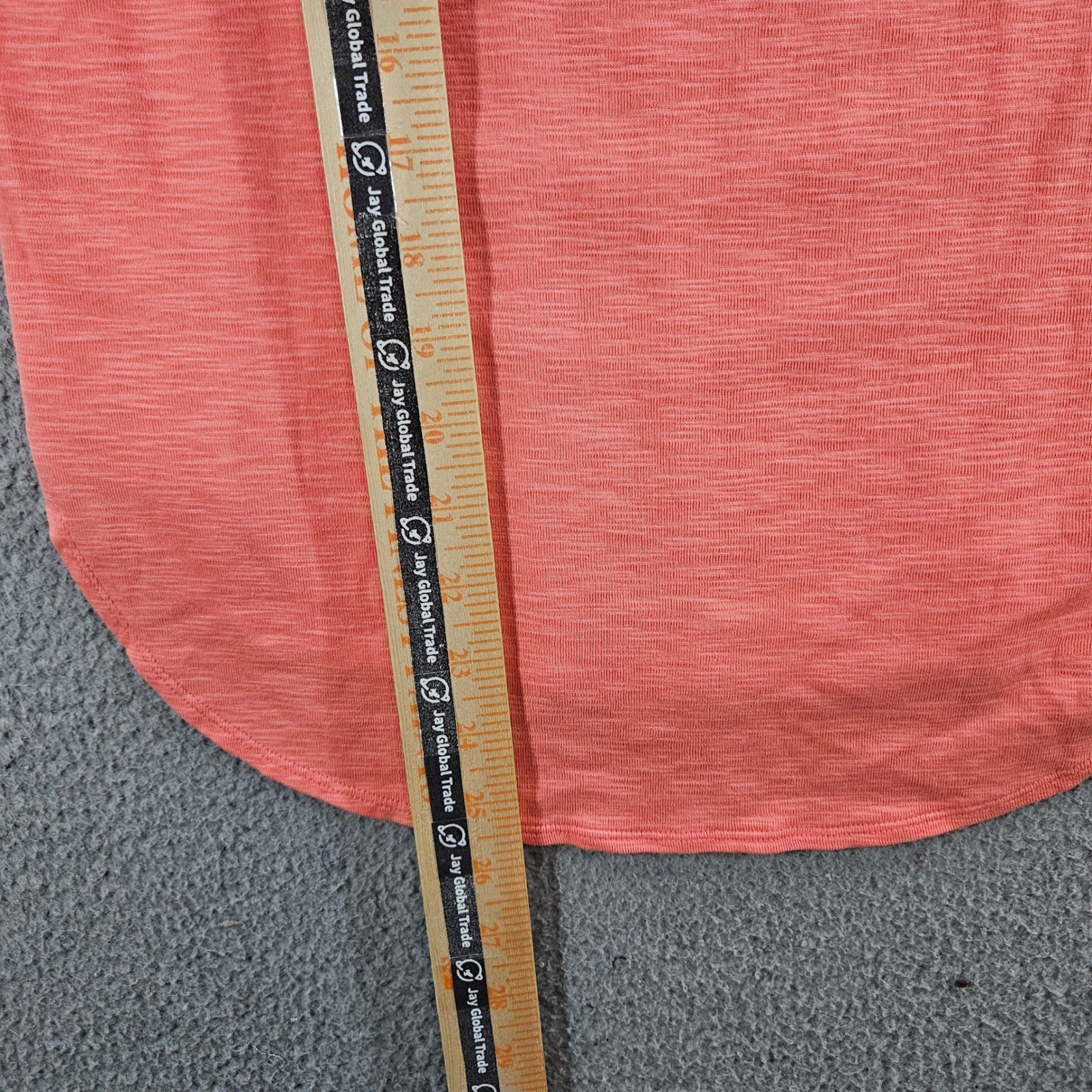 Tommy Bahama Womens XS Coral Orange Slub Knit Cotton Curved Hem Top 22970