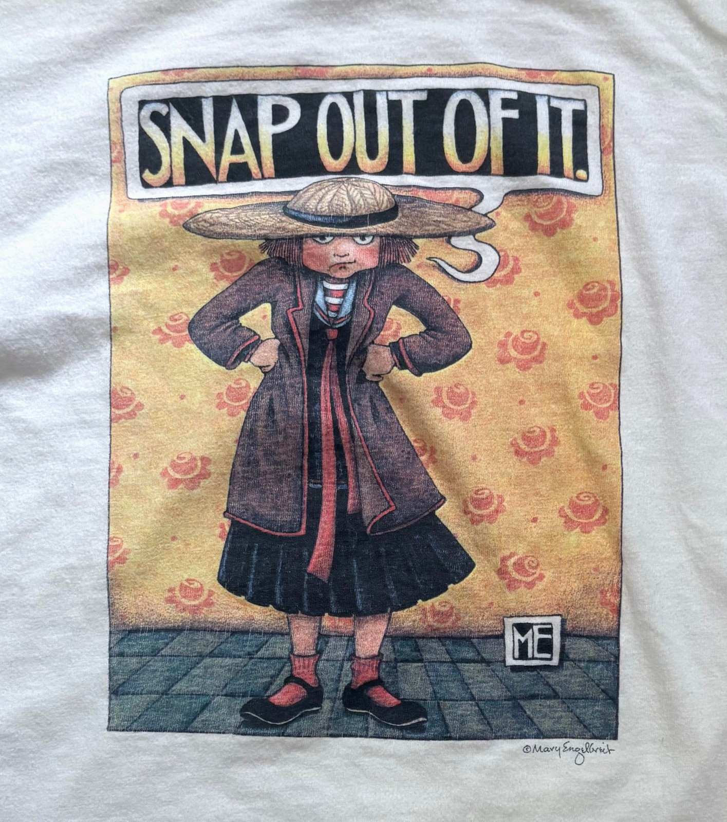 VINTAGE MARY ENGELBREIT ‘SNAP OUT OF IT’ T-SHIRT, SIZE M