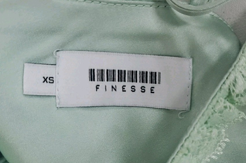 New Finesse Lila Green Embellished Satin Cami Top Size XS