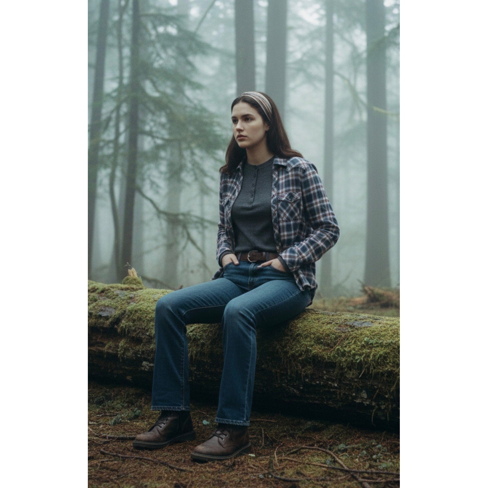 Rare 2009 Plaid Flannel Shirt Blue Burgundy Button Up Bella Swan Style Size