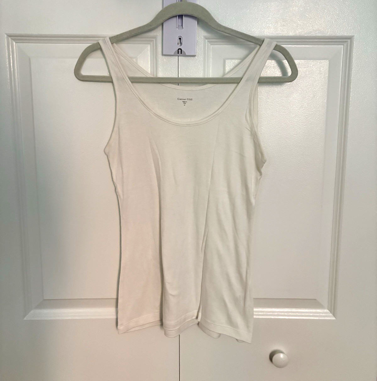 Garnet Hill white cami tank basic essential top