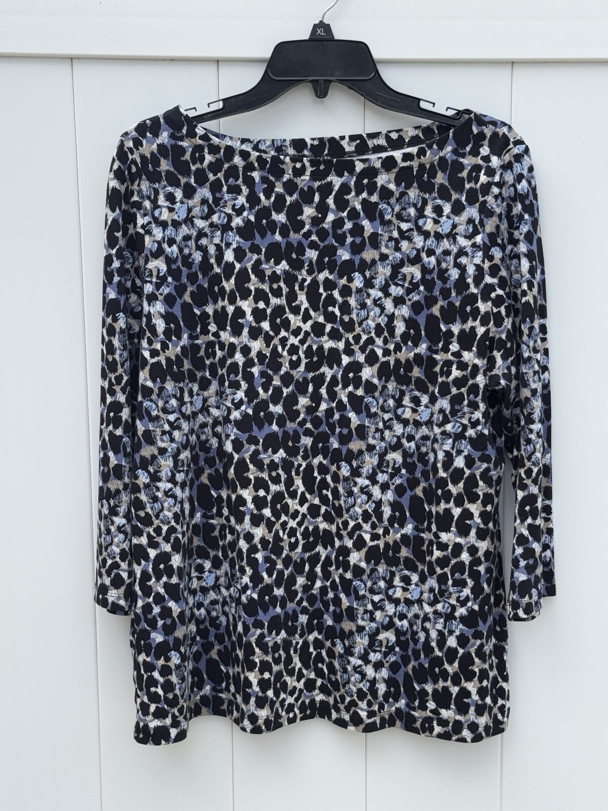 Kim Rogers Women’s X-Large 3/& Sleeve T-Shirt Black, Blue, Tan, White
