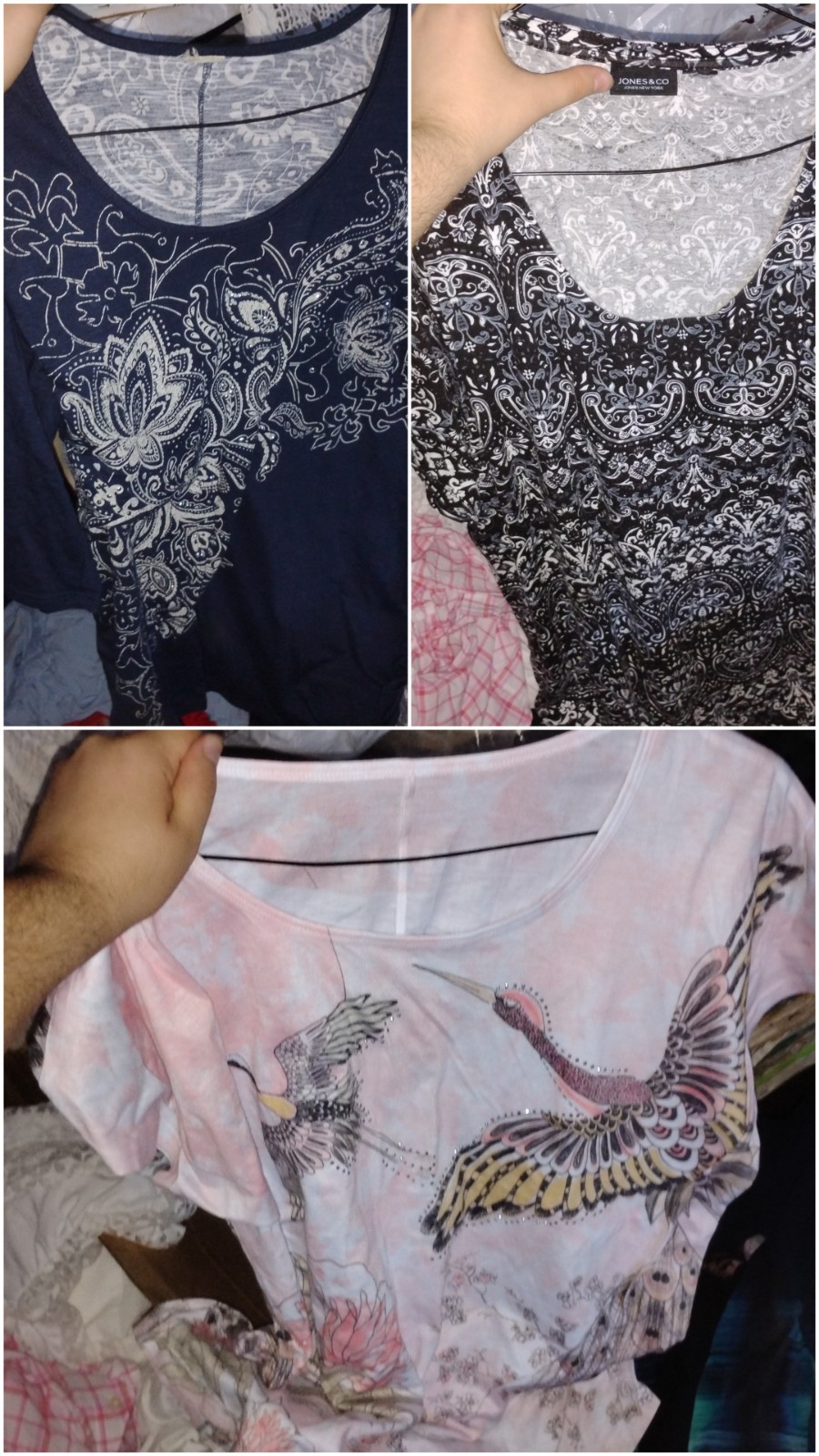 Lot Of 3 1x Plus Size 14-16w Polyester Soft Blouses Pullover Toos