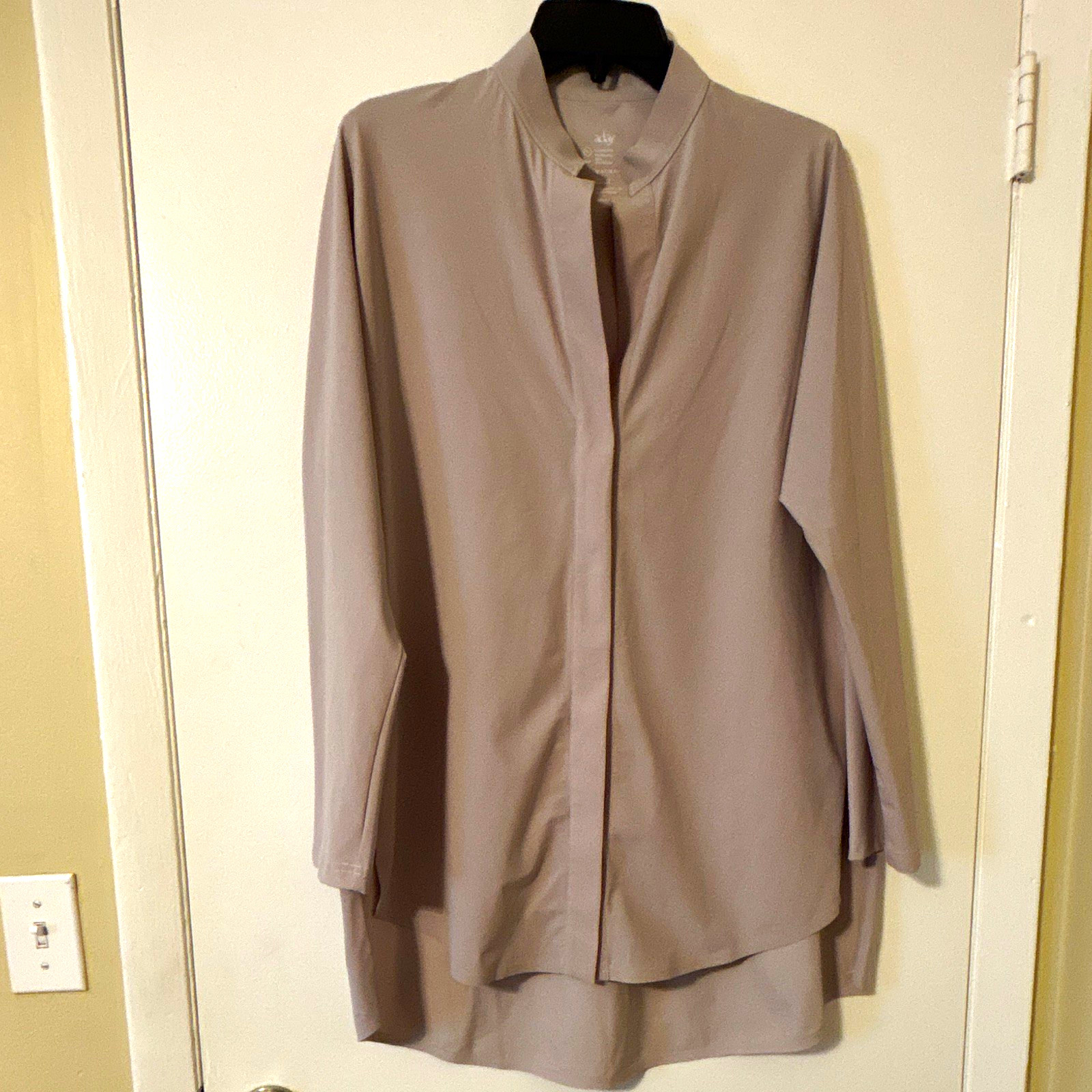 aday Something Borrowed Women’s Gray Mock Collared Long Sleeve Tunic XL