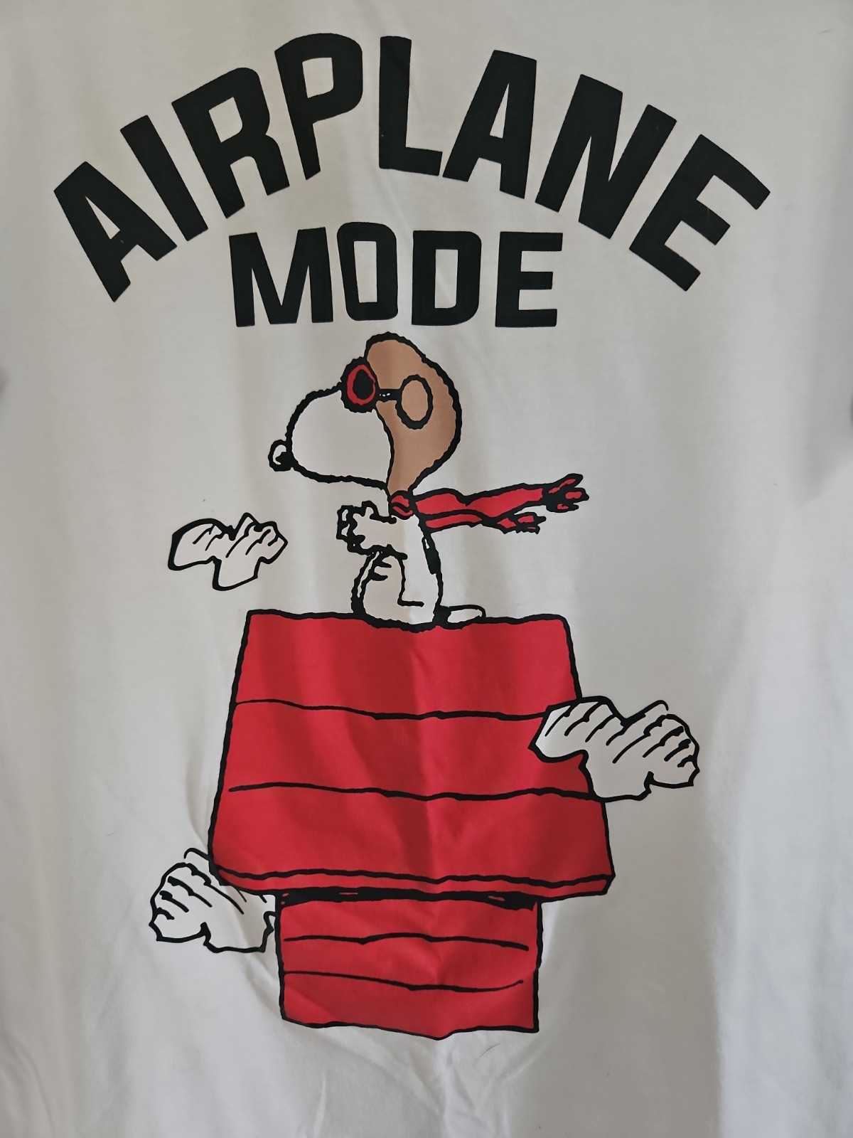 2 Peanuts Worldwide T-Shirts 2023 Snoopy & Woodstock 2025 Airplane Mode size M
