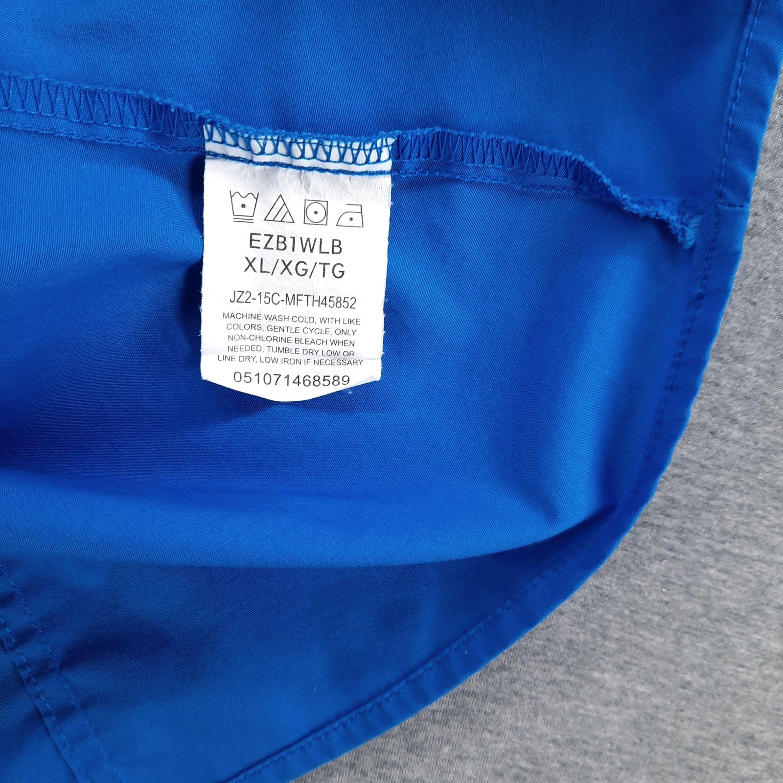 Riders By Lee Shirt Womens XL Blue Solid Sleeveless Button Front Easy Care