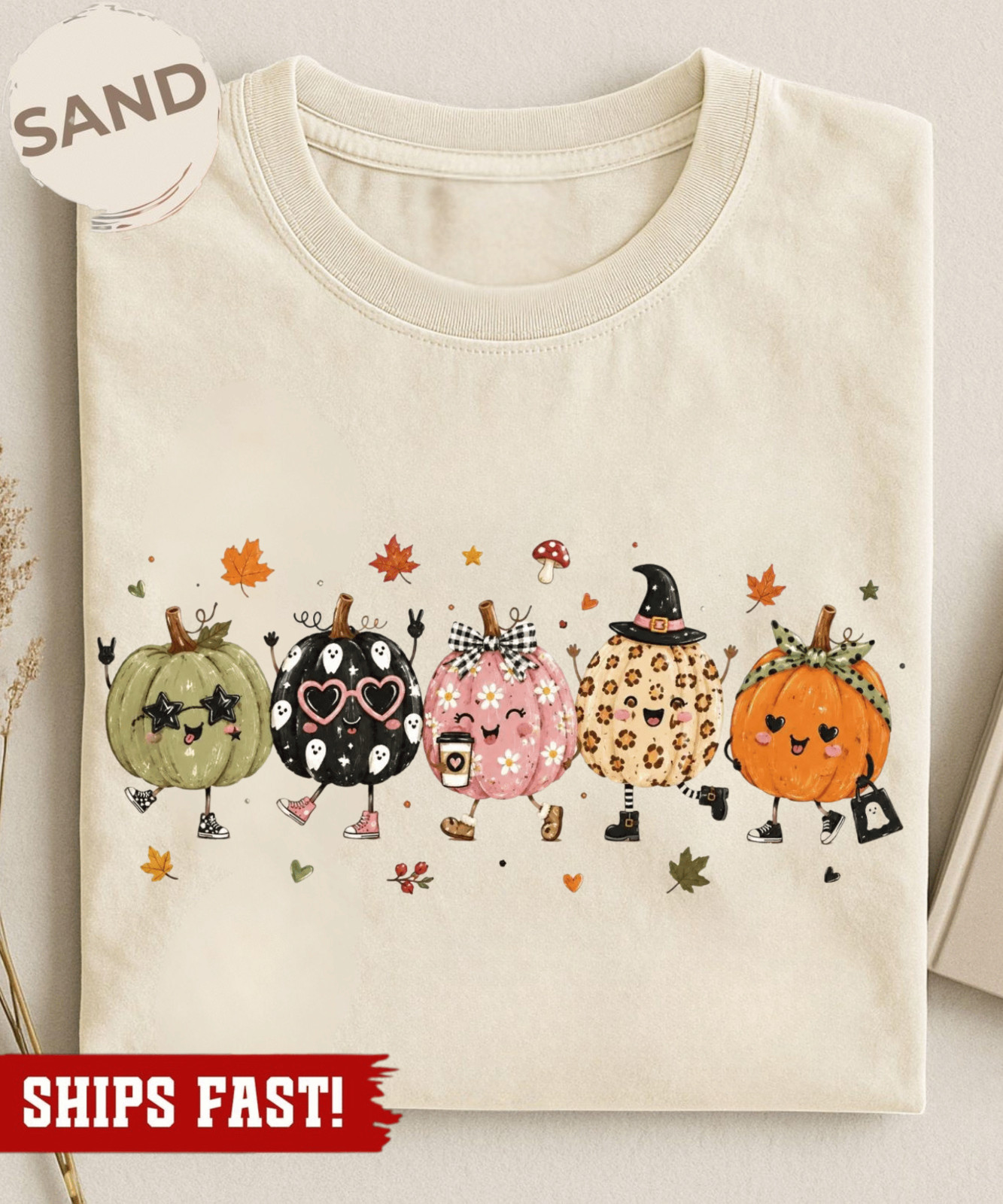 Cute Halloween Pumpkins Shirt, Kawaii Pumpkin Friends Tee, Spooky Season Fall Gr